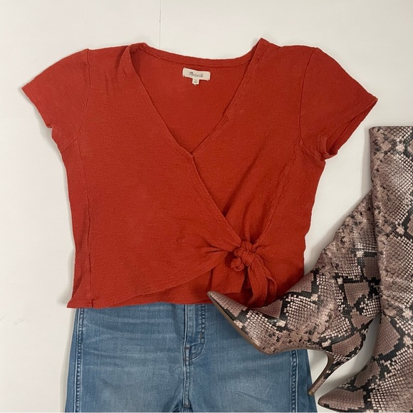 Madewell Texture & Thread Wrap Tie Top - Picture 10 of 10